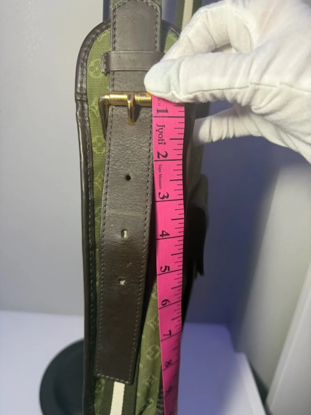 COA included - Louis Vuitton Mini Lin Monogram Shoulder Bag in Olive Green